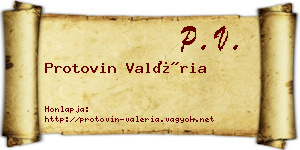 Protovin Valéria névjegykártya